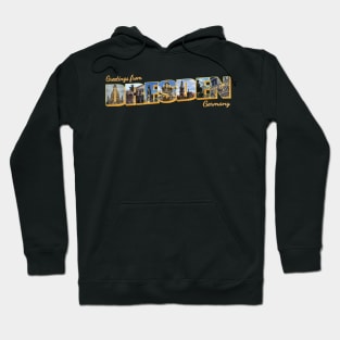 Greetings from Dresden retro vintage style retro souvenir Hoodie